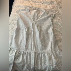 Time&Tru Baby Doll Dress Blue and White